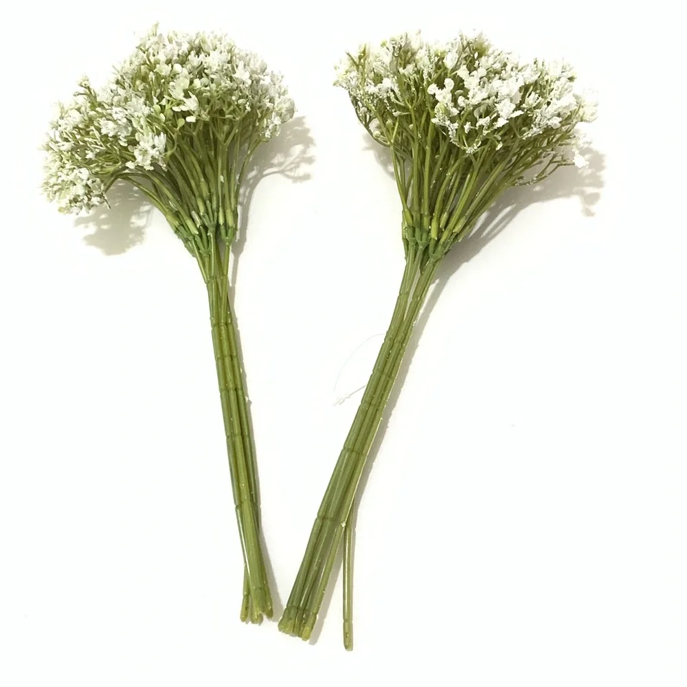 Set of 2 Artificial White Floral Stems